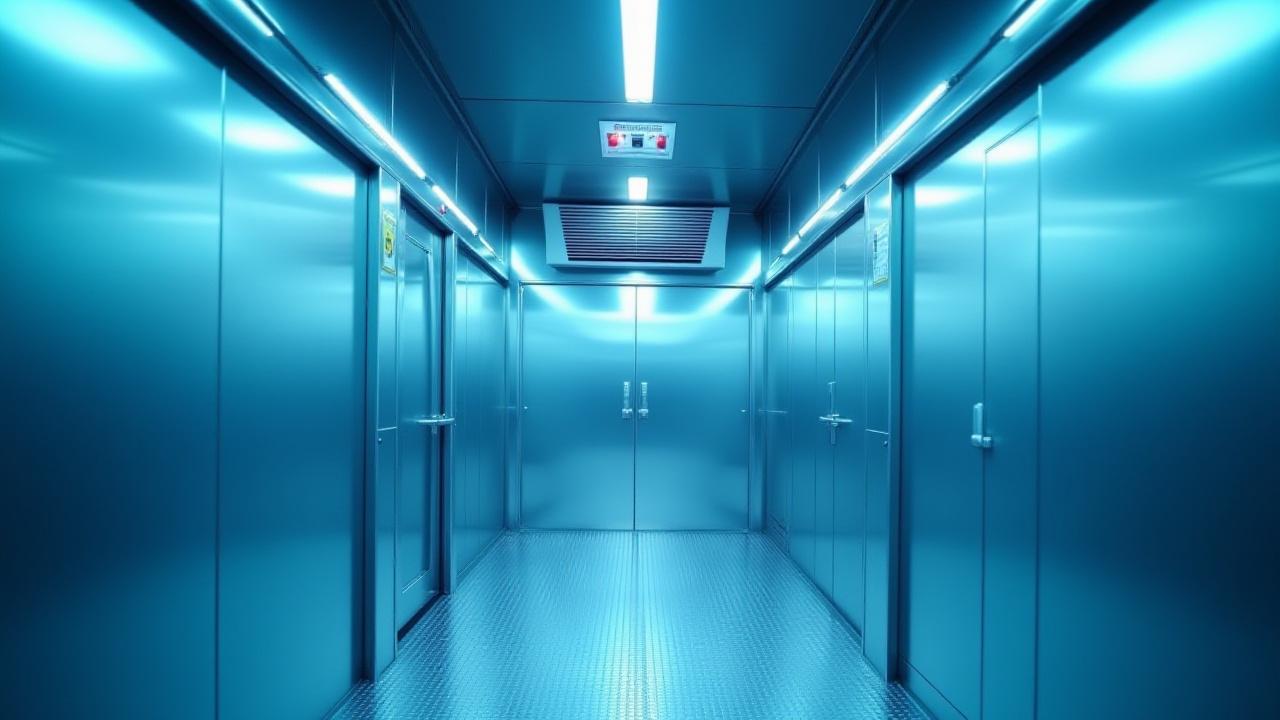 Modern temperature controlled refrigerated trailer interior showing climate control units